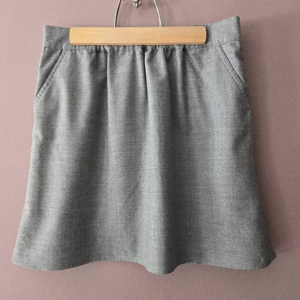 J.Crew Grey Wool Blend Mini Skirt